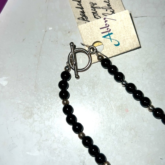 Necklace: Handmade Black Onyx and Sterling Silver - Picture 5 of 5